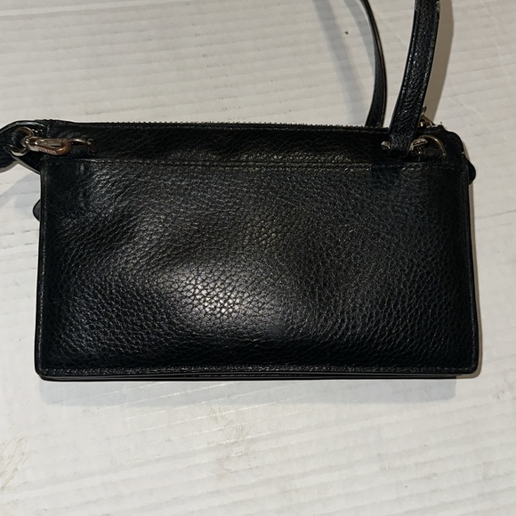 Kate Spade Black Pebbled Leather Triple Gusseted Crossbody Bag - Picture 6 of 9